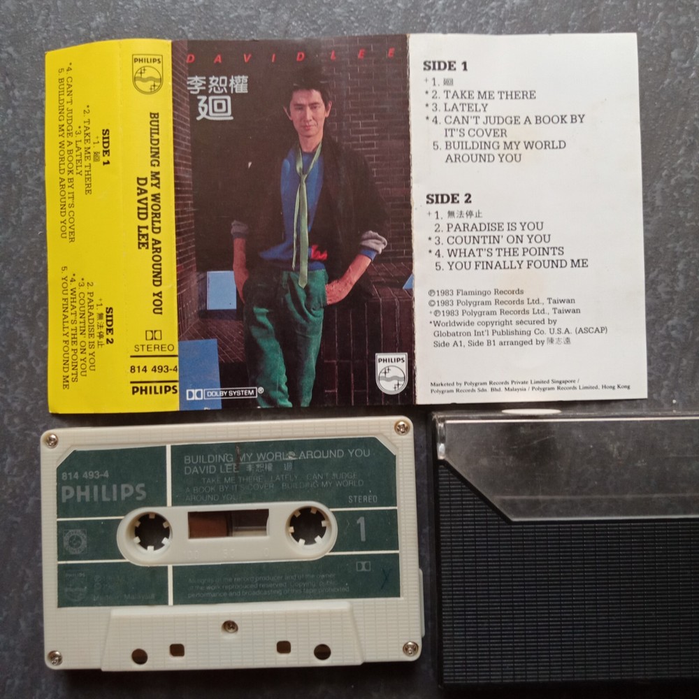 B- David Lee 李恕权 =廻= 马来西亚版磁带 Malaysia Cassette