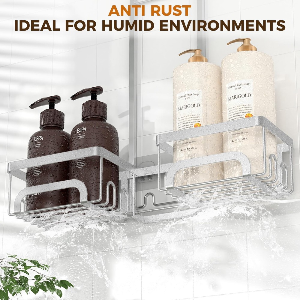 REINHARDT Adjustable Shower Caddy Hanging Split Shower Caddy for Handheld Sho...