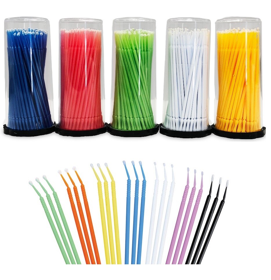 400 Microbrush Micro Brush Applicator Tips Regular, Fine, Super Fine Dental