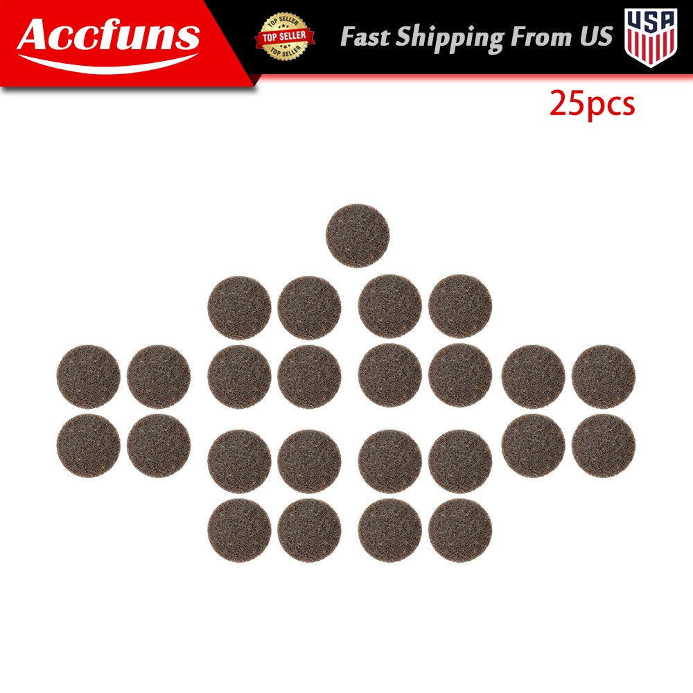 25 Pcs 2" Tan (Coarse) Prep Pad Discs Surface Conditioning Quick Change Discs