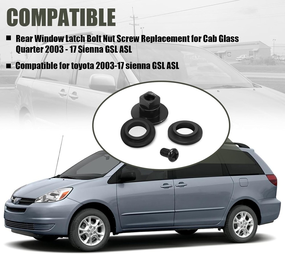Rear Window Latch Bolt Nut Screw Replacement