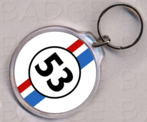 HERBIE '53' round keyring  -DOUBLE SIDED!
