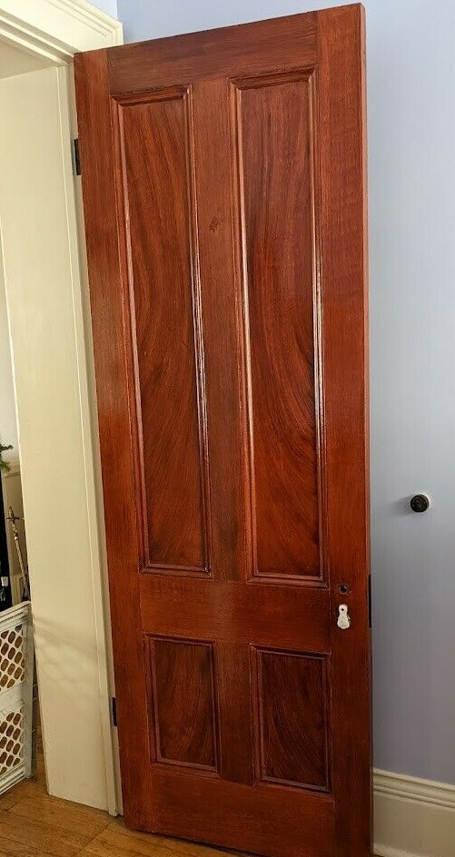Antique Four-Panel Wood Door