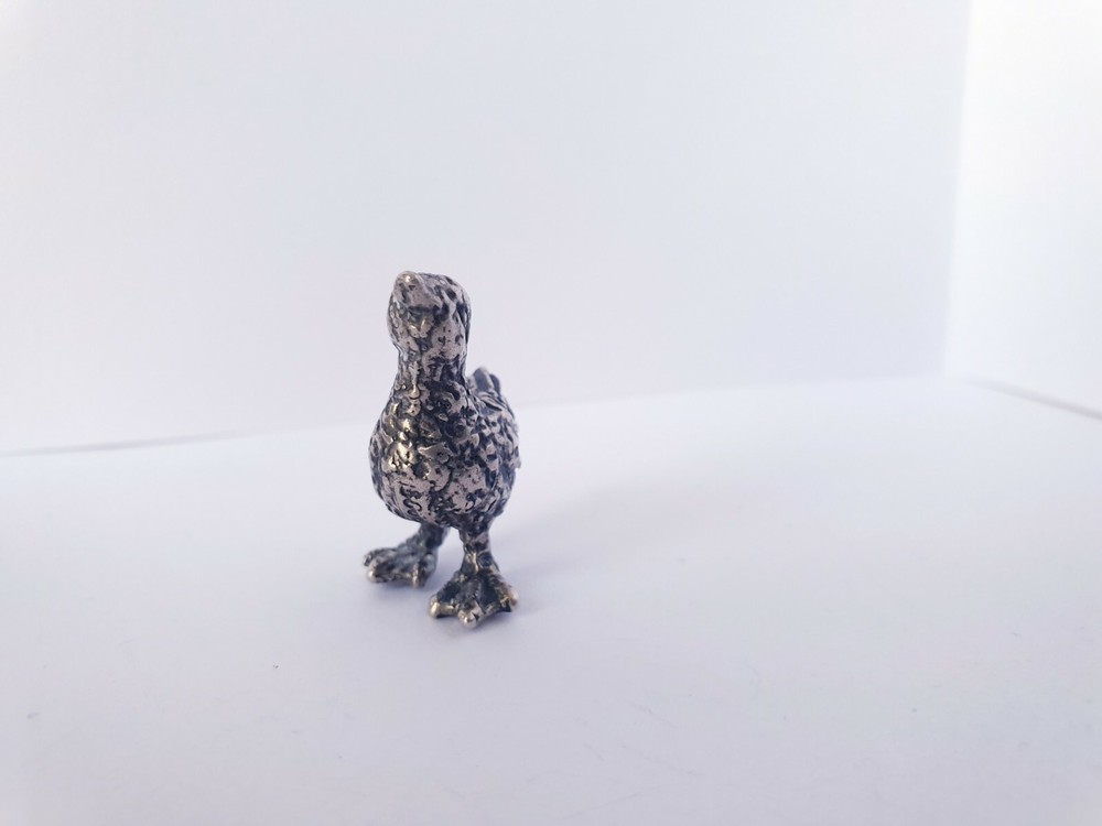 Vintage Solid Silver Italian made miniature Baby Chick Hallmarked