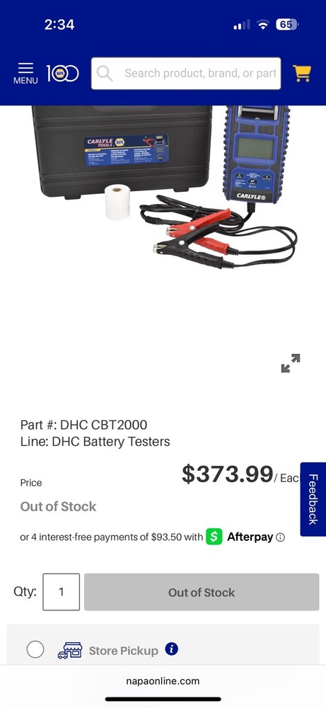 Carlyle by NAPA Tools & Equipment Battery & Electrical System Analyzer CBT2000