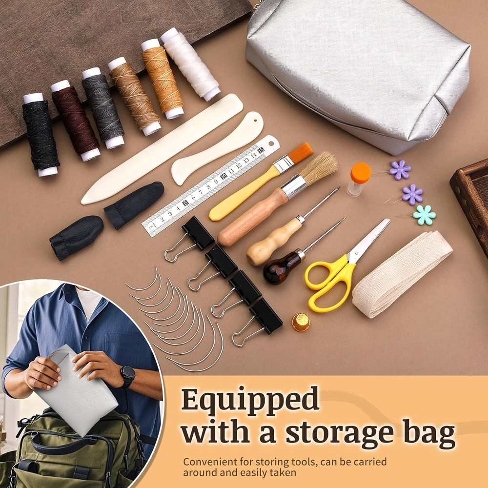 49 Pcs Hand Bookbinding Tools Bookbinding Kits for Beginners Bookbinding