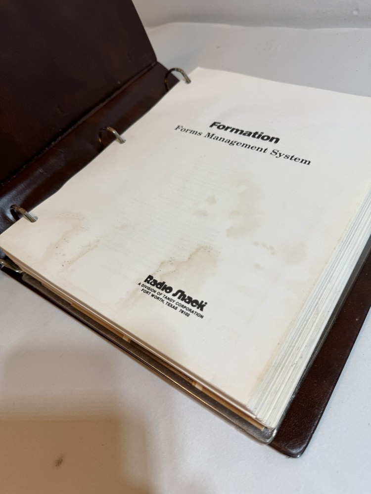 tandy formation floppy disk and binder