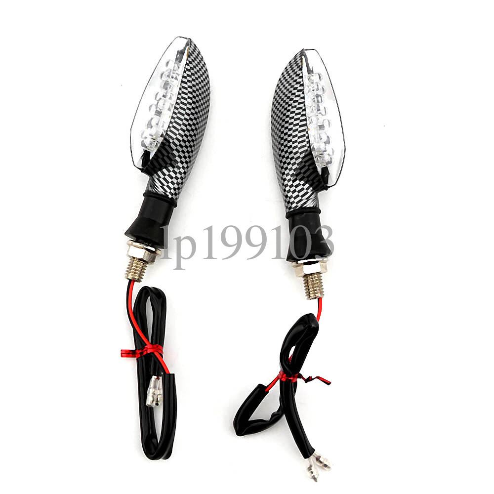 4.9" Mini plastic LED Turn Signals Red Light Blinker Lamp Indicators Universal