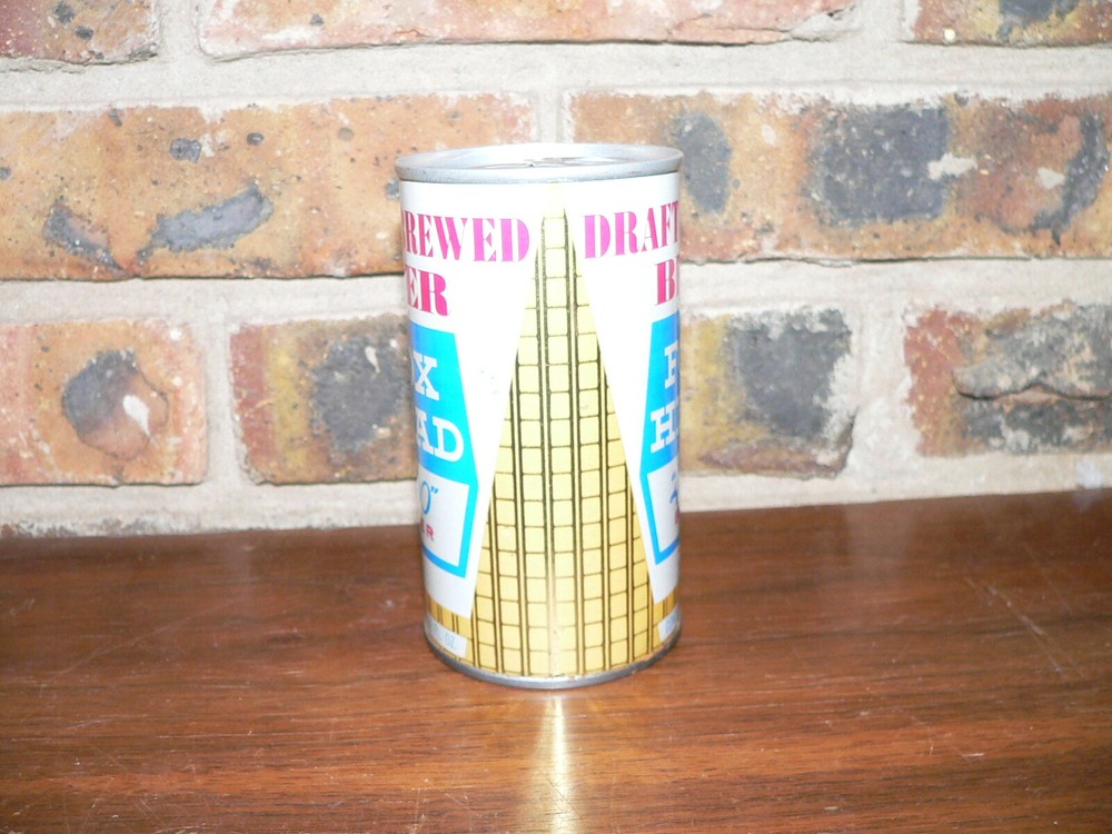 Vintage Draft Fox Head 400 Beer Pull Tab Straight Steel Beer Can~Bottom Opened