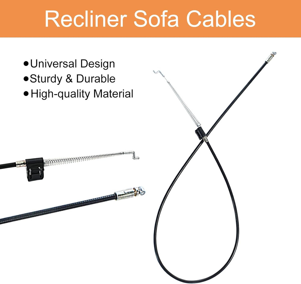 Universal Sofa Recliner Cable - Metal Release Cable Replacement Part With Pull H