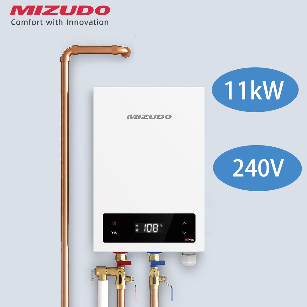 MIZUDO 11kW Electric Tankless Water Heater Instant Hot Water Heater Boiler 240V