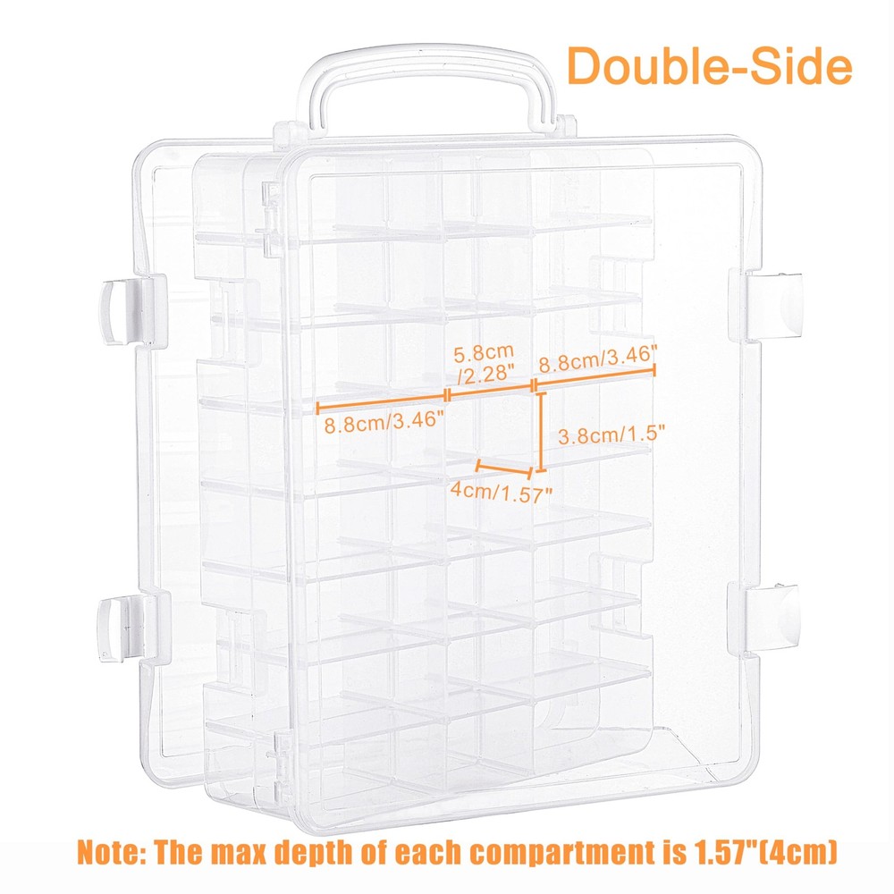 New brothread Double-Sided Storage 1x48 (Dividers Removable), Clear