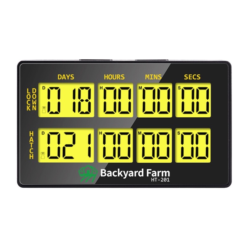 Egg Incubator Dual Countdown Hatch Timer Double Count Down Days Hours Minute Sec