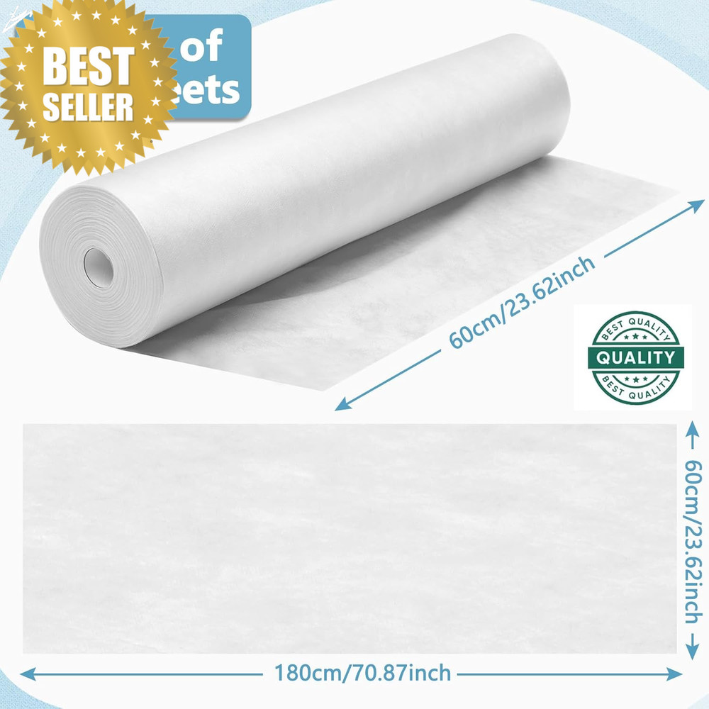 Disposable Massage Table Sheets 6 Rolls Non Woven Waterproof Spa Bed Cover