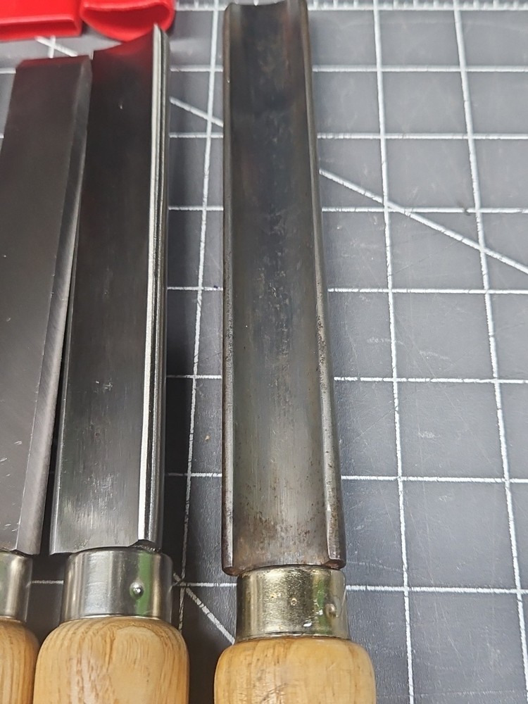 6 Shop Smith Woodturning Tools Chisel Skew Gouges Parting Round Nose (B)