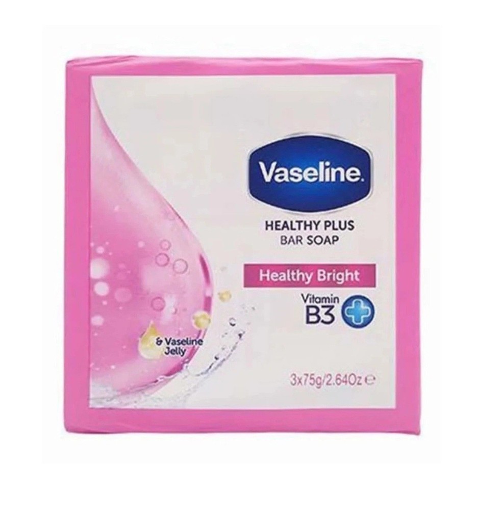 Ɣ VASELINE (3-BARS) 2.64 Oz. 🩷🫧●HEALTHY BRIGHT●🩷🫧 Plus Vitamin B3 Soap 🫧.