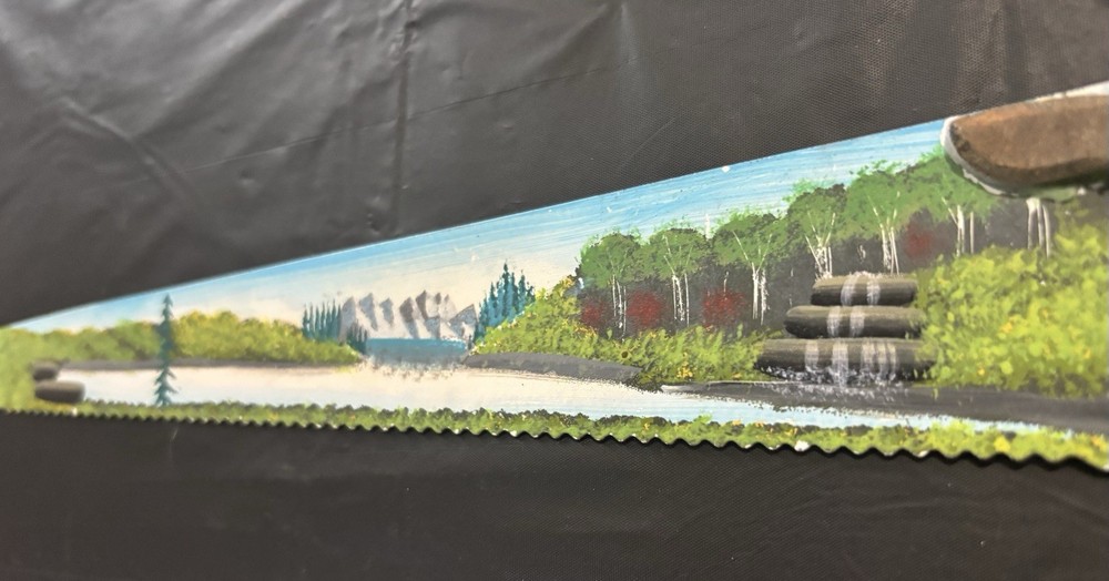Mini Hand Painted Saw 12”