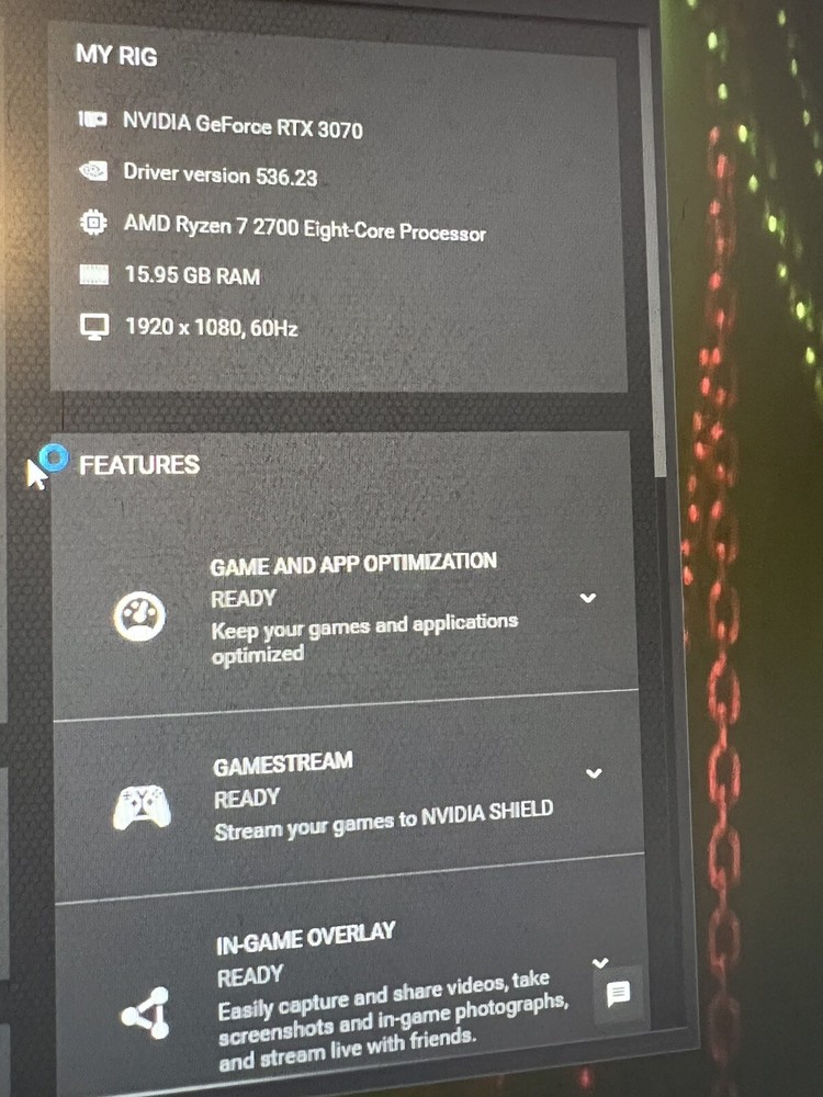 gaming pc used with 3070