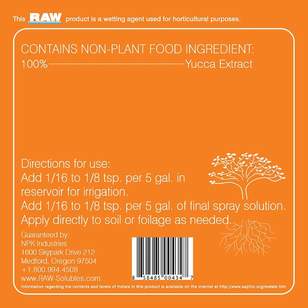 RAW Yucca Flow Water-Soluble Soil Amendment, 8oz