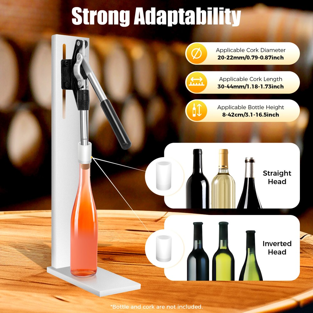 Hand Pressure Manual Corker Cork Wine Bottle Corking Inserting Stopper Stainless