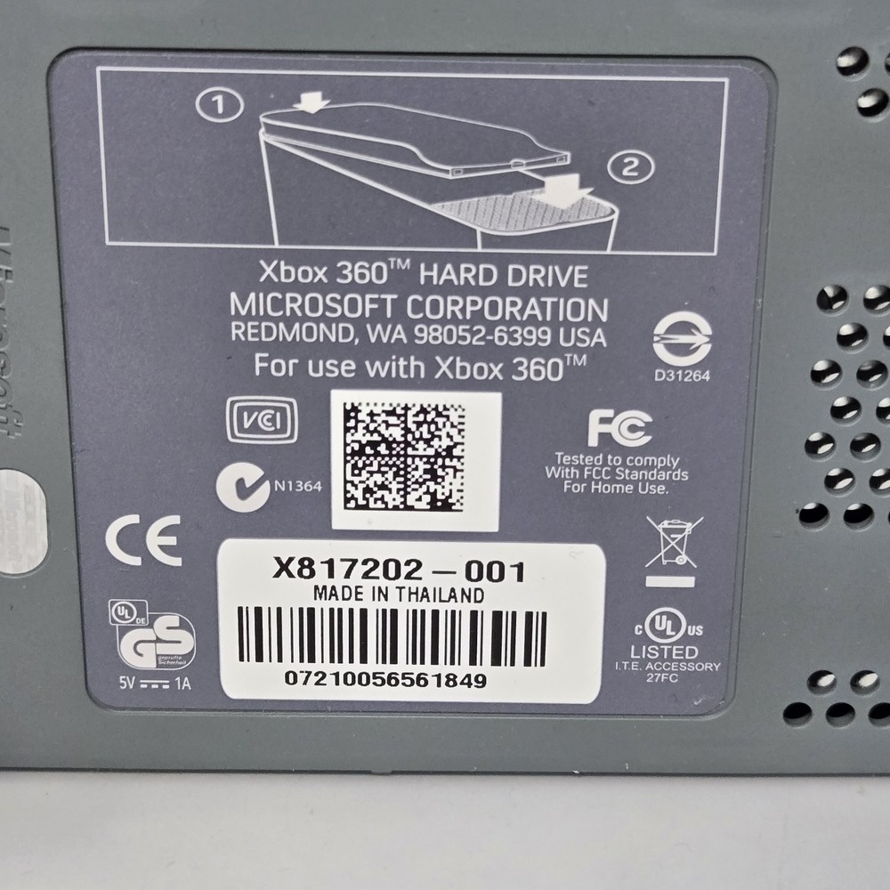 Microsoft 60GB HDD Hard Drive for Xbox 360 - Tested