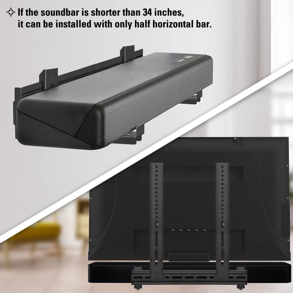 TV Soundbar Bracket with Solid Locking Mechanism