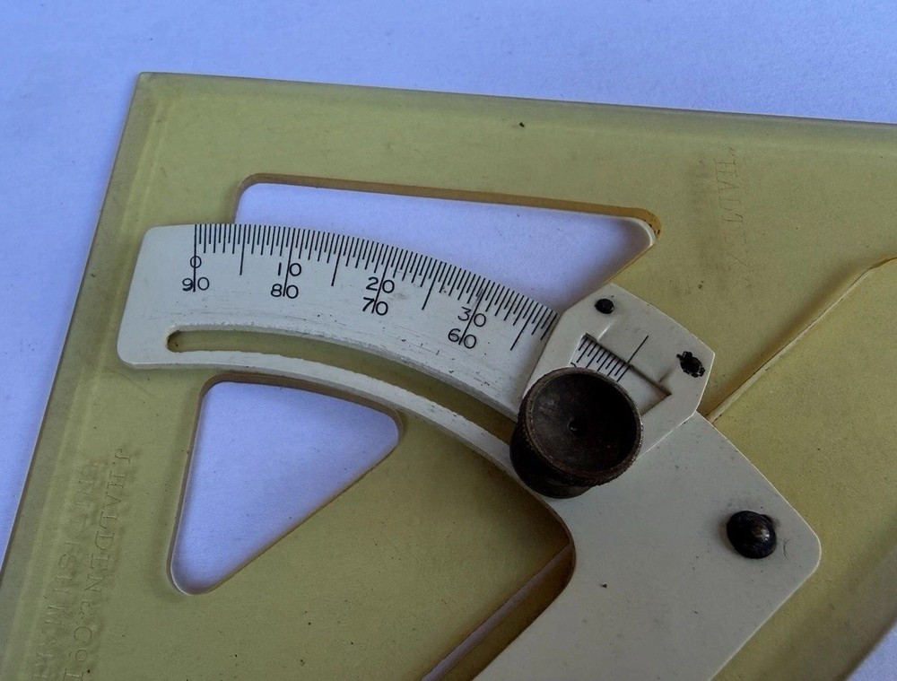 Vintage J Halden & Co Haltex Adjustable Set Square Measuring Old Tool