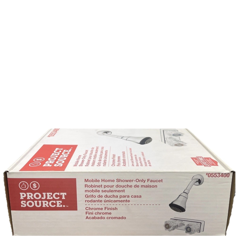 Project Source Chrome 2 handle Shower Faucet with Valve Mobile Home
