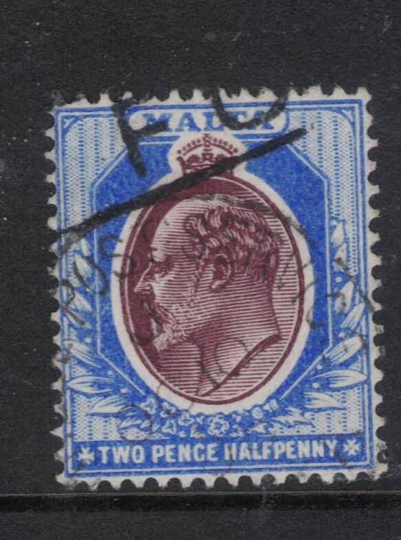Malta KE 2 1/2d Paquebot Cancel VFU  (6fuc)