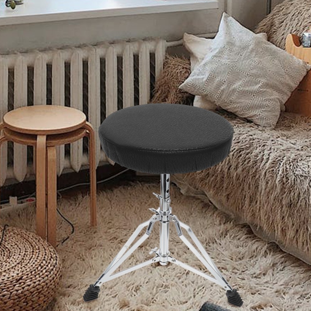 Round Black Stool Cushion Cover Elastic Comfortable Protector
