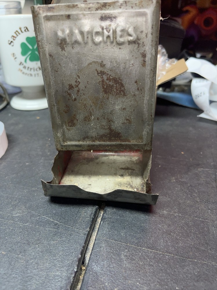 Vintage Wall Mounted Matches/ Matchbox Holder