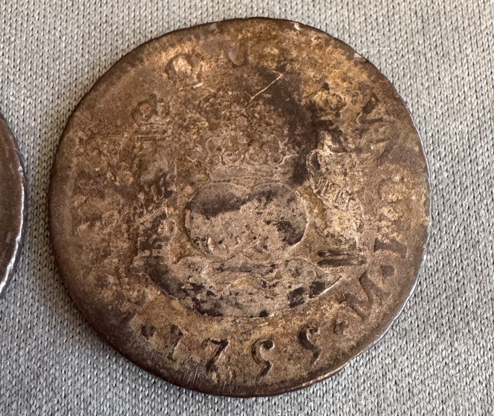 1751 & 1755 Spanish 2 Reales Silver