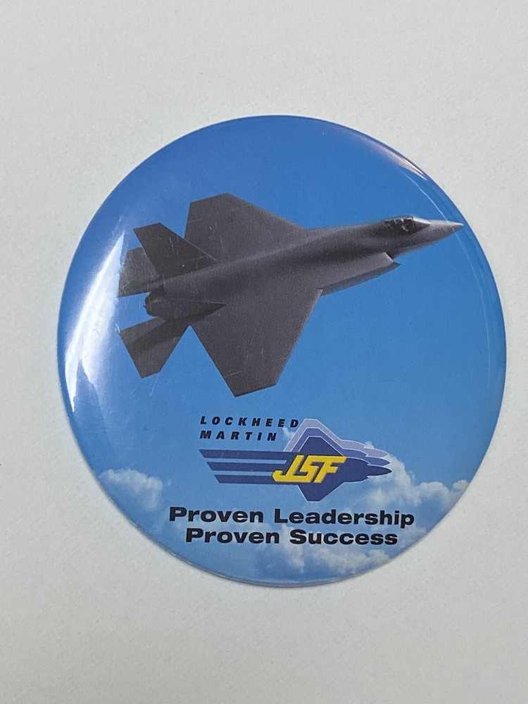 Lockheed Martin Joint Strike Fighter JSF F-35 F35 X-35 X35 Button Pin Back Rare