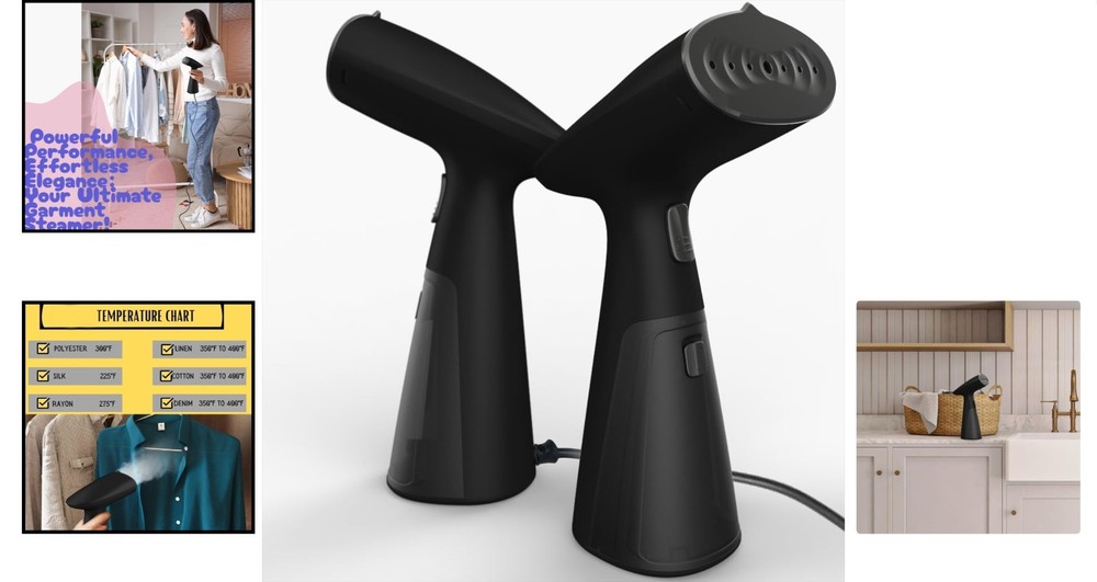 Ultimate Dual-Function Travel Steamer - Quick Wrinkle Remover with Lint Brush