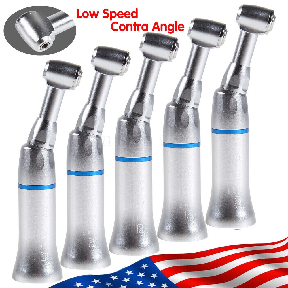 Dental Slow Low Speed Handpiece Contra Angle Push Button E-type Attach NSK STYLE
