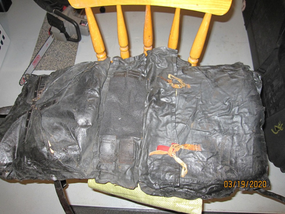 Original tarred Civil War Knapsack in display condition