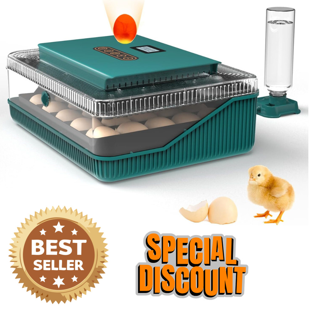 Automatic Egg Incubator for Hatching with Automatic Turning and Humidity- 25Eggs