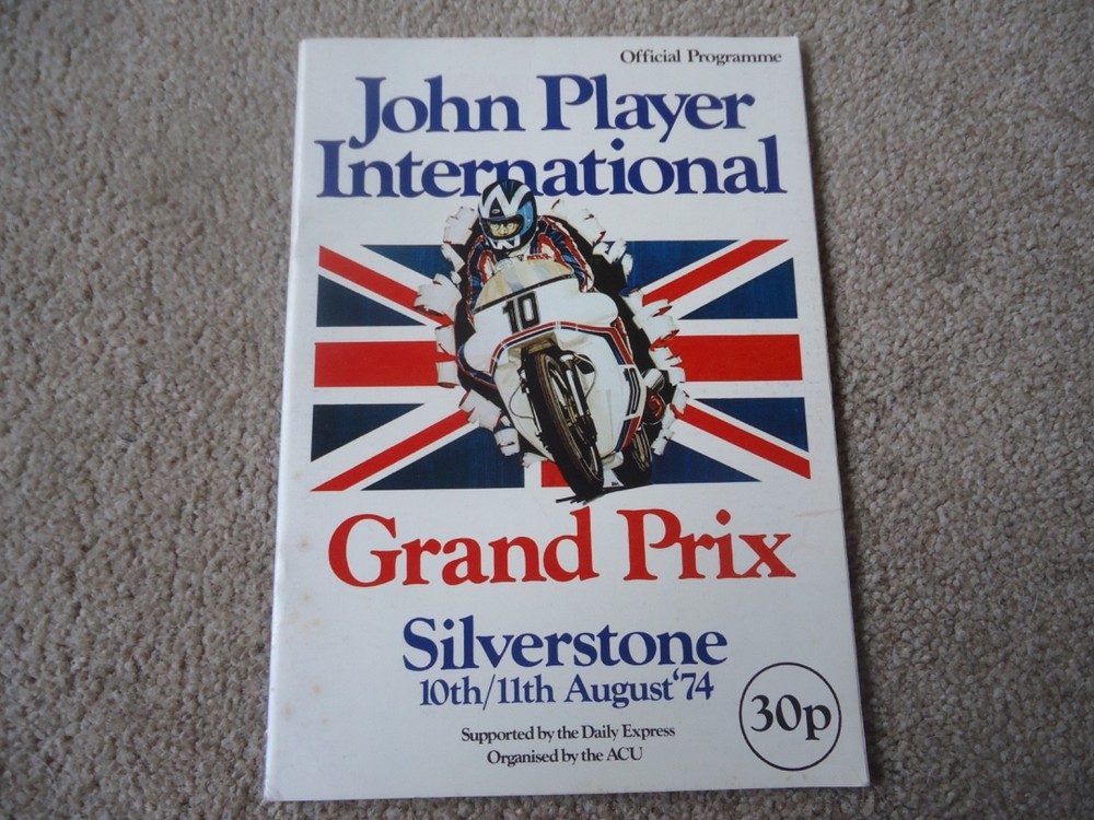 John Player Interational official programme Aug 10 & 11th  Silverstone  1974