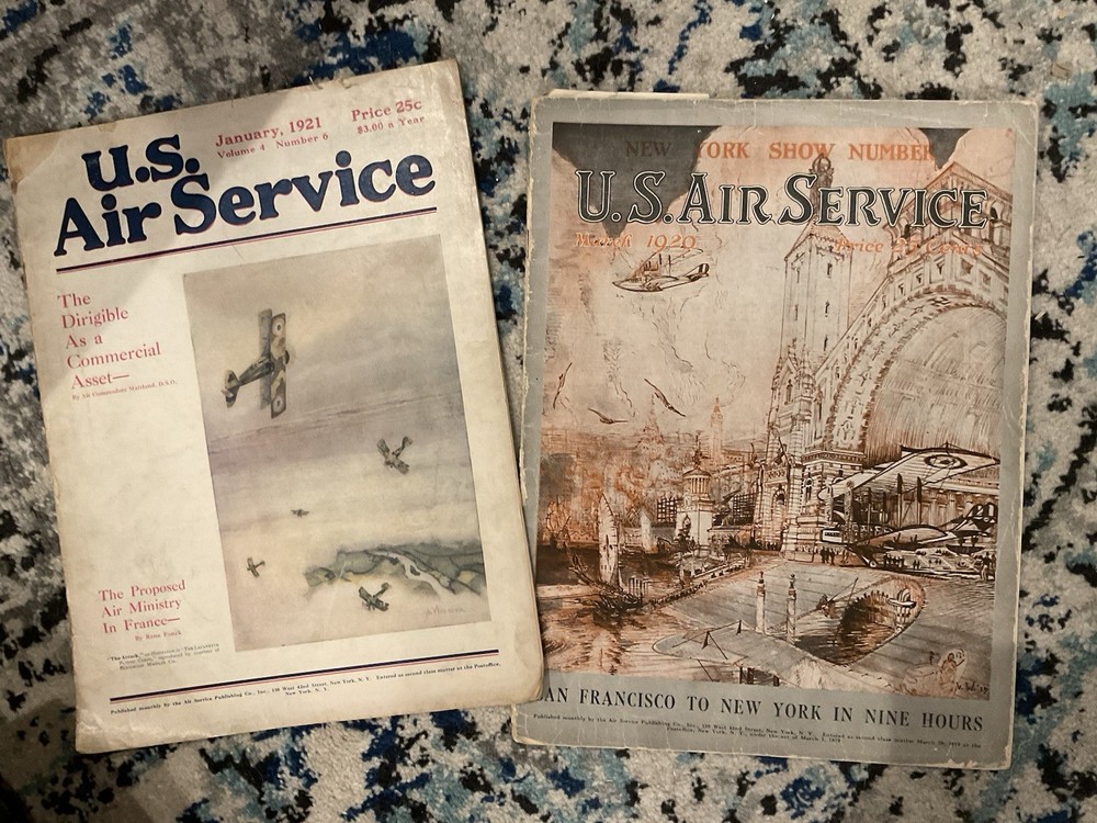 ORIGINAL WWI ERA US AIR SERVICE MAGAZINE PAIR