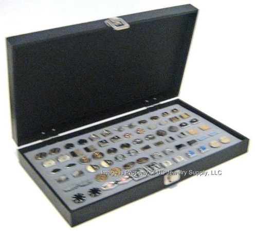 Solid Top Lid Wood Grey Cufflinks Display Organizer Storage Boxes Case