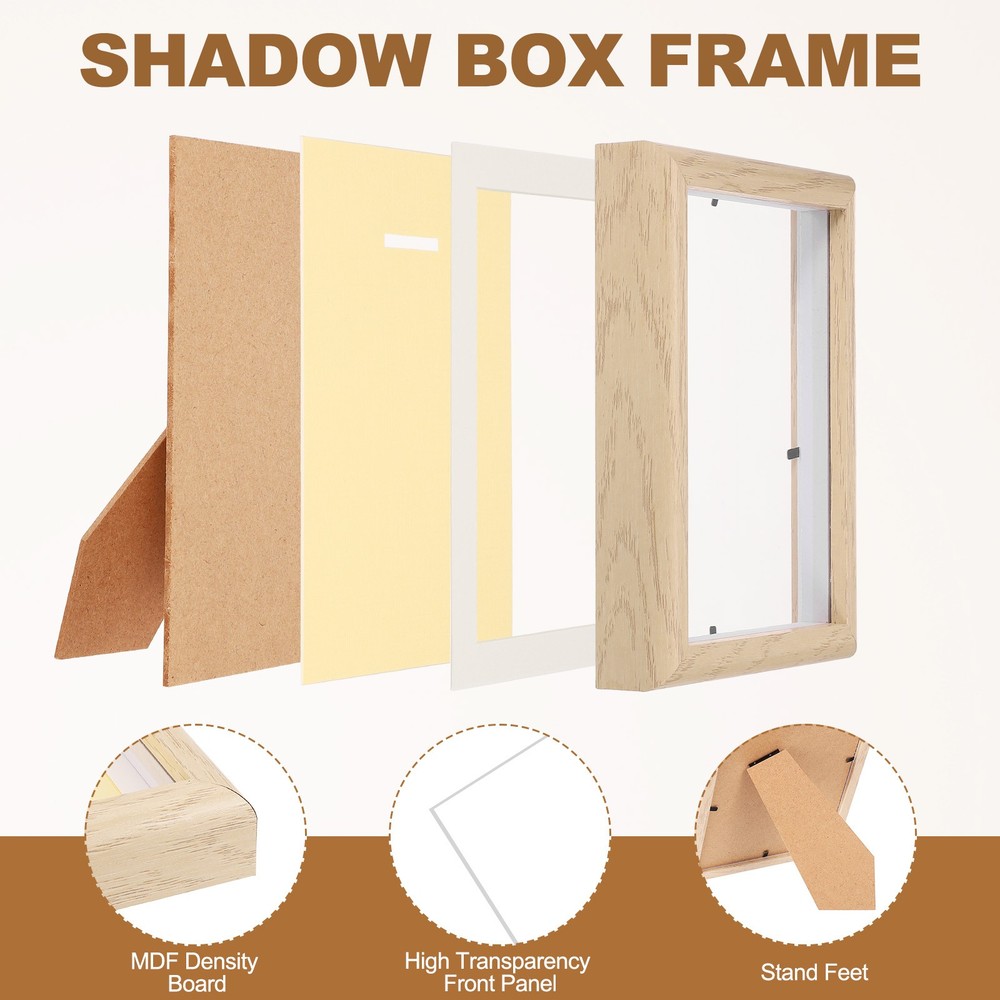 8x6" Shade Frame with Dots and Sticker, White