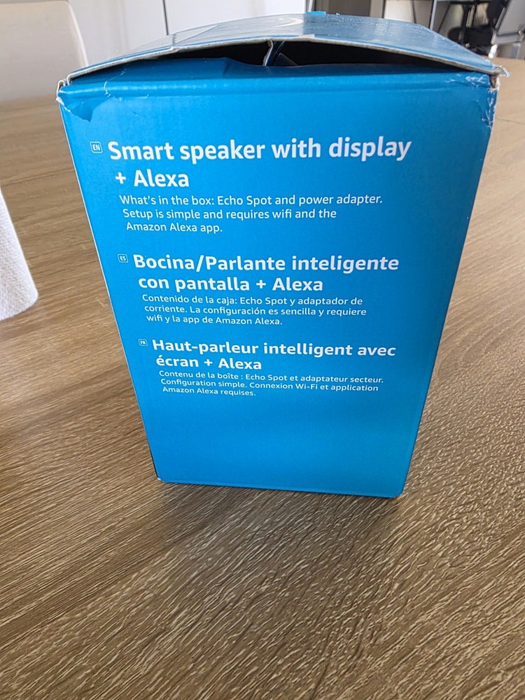 Amazon Echo Spot Smart Alarm Clock - Ocean Blue