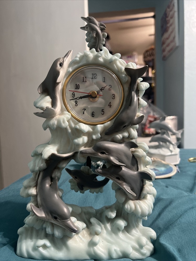 Dolphin Clock Desk
