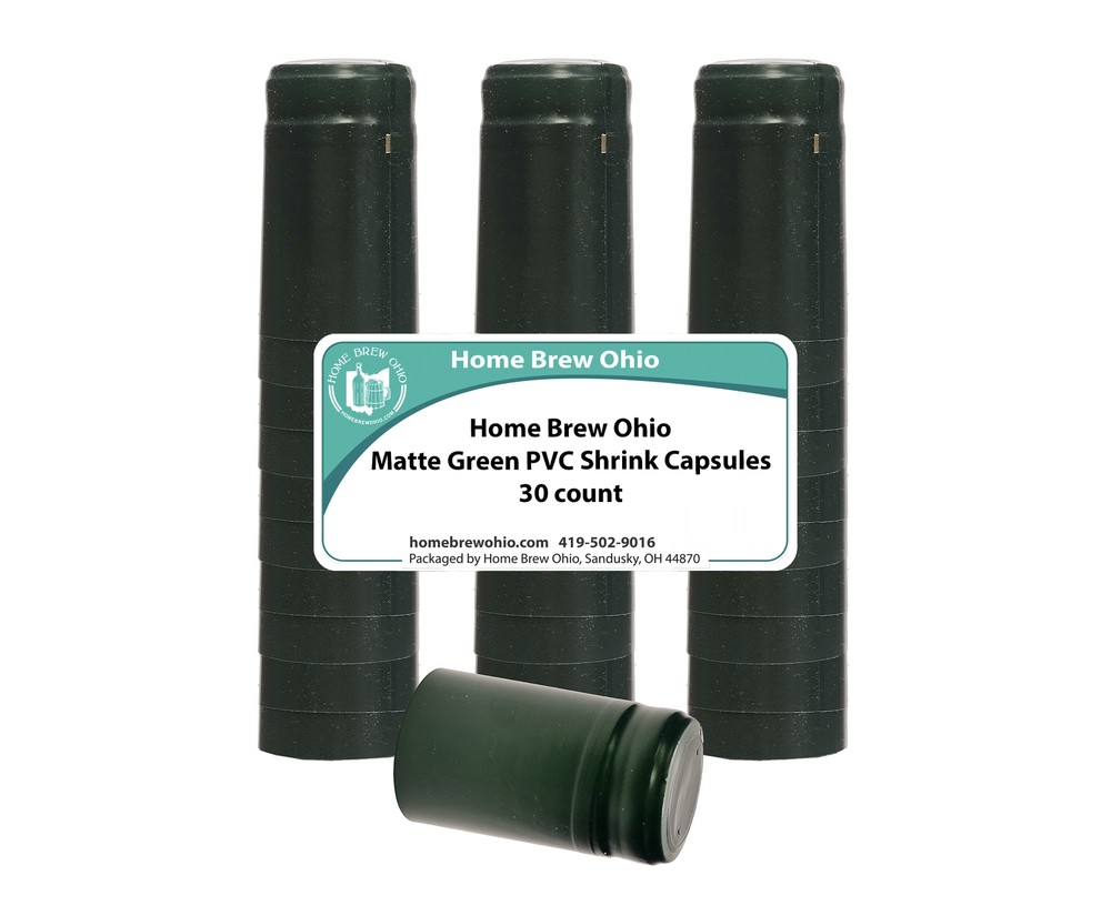 Green PVC Shrink Capsules-30 Per Bag