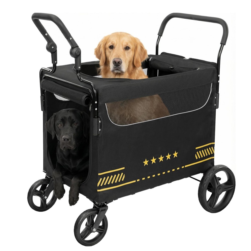 TTPet Extra Large Pet Stroller with Ramp, Dog Stroller for Large & Medium Dog...