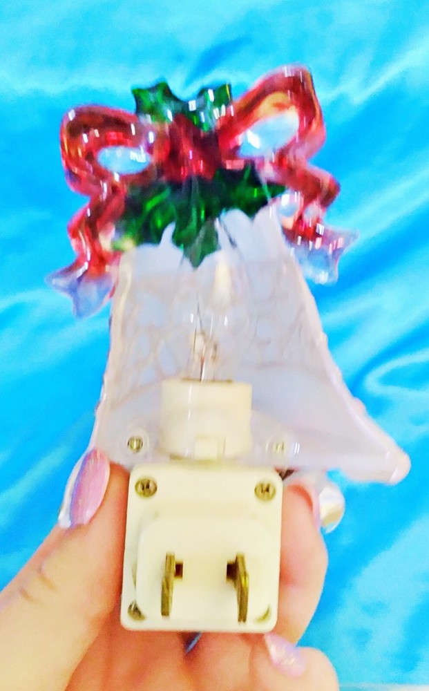 WHITE CHRISTMAS BELL Clear Bulb NIGHTLIGHT