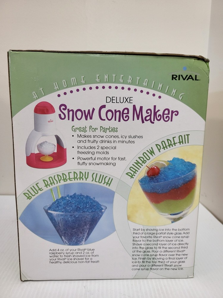 Rival Deluxe Snow Cone Maker IS475-WPK - Pink/White