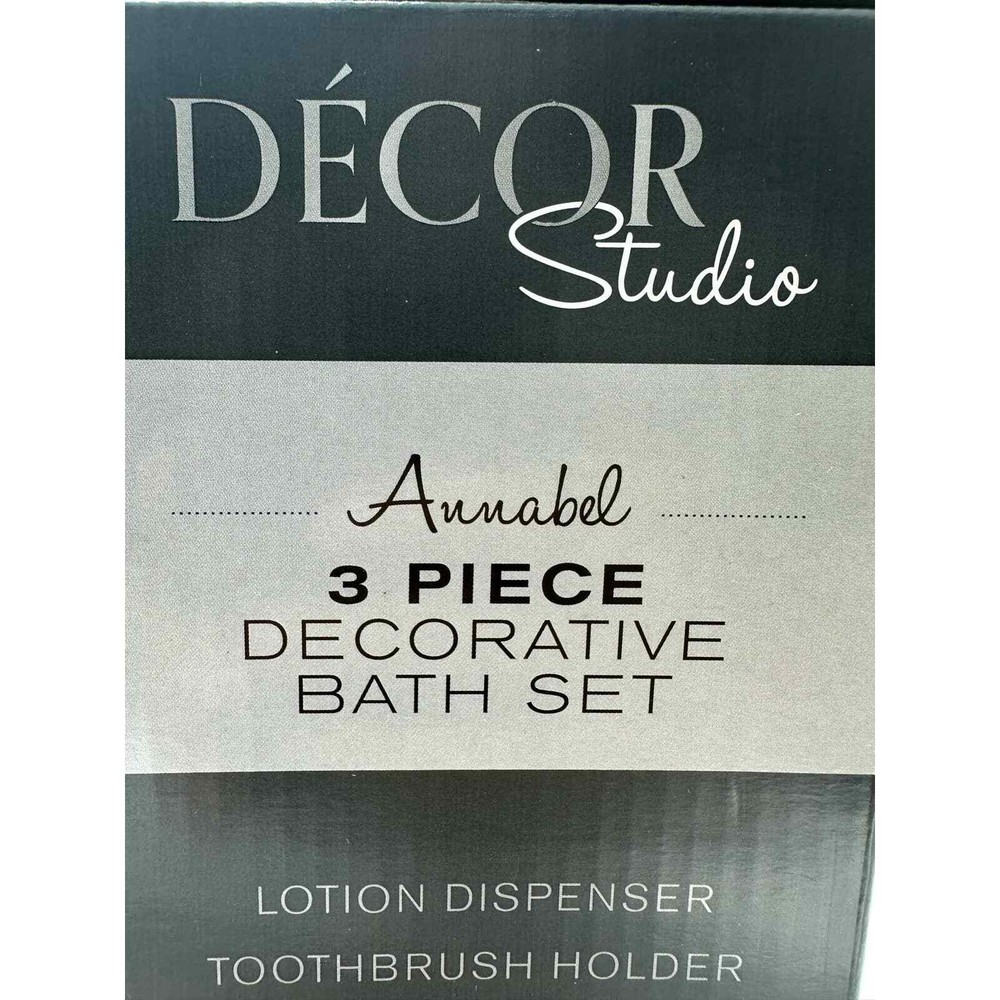 Decor Studio Annabel 3-Pc. Bath Accessory Set with Gift Box Bedding