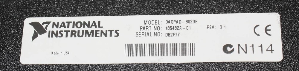 National Instruments DAQPAD-6020E Multifunction I/O USB 16-Inputs 100kS/s 12bit