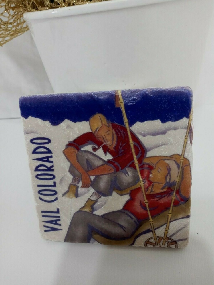 Vail Colorado Tile Coaster, By Screencraft Tileworks